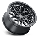 18X9.5 Black Rhino Hard Alloys HOLLISTER GLOSS BLACK W/ MILLED SPOKES 8X165.1