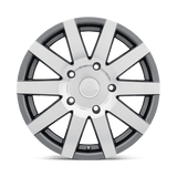 18X8 Black Rhino Hard Alloys JOURNEY GLOSS GUNMETAL W/ MIRROR CUT 5X130