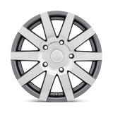 18" Black Rhino Hard Alloys JOURNEY GLOSS GUNMETAL W/ MIRROR CUT 5X130