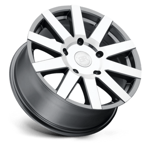 18" Black Rhino Hard Alloys JOURNEY GLOSS GUNMETAL W/ MIRROR CUT 5X130