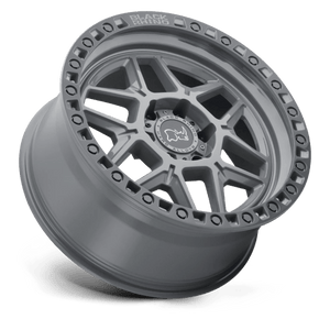 17X9 Black Rhino Hard Alloys KELSO BATTLESHIP RIMS - GRAY W/ BLACK RING 6X139.7