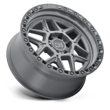 18" Black Rhino Hard Alloys KELSO BATTLESHIP GRAY W/ BLACK RING 5X139.7