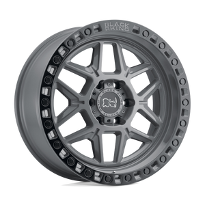 17X9 Black Rhino Hard Alloys KELSO BATTLESHIP RIMS - GRAY W/ BLACK RING 6X139.7