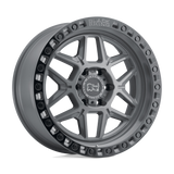 20" Black Rhino Hard Alloys KELSO BATTLESHIP GRAY W/ BLACK RING 6X114.3
