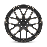 22X9.5 Black Rhino Hard Alloys KUNENE MATTE BLACK W/ DARK TINT SPOKE 6X135
