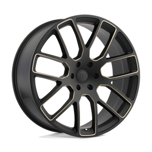22X9.5 Black Rhino Hard Alloys KUNENE MATTE BLACK W/ DARK TINT SPOKE 6X135