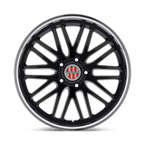 20" Victor Equipment LEMANS GLOSS BLACK W/ MIRROR CUT LIP 5X130