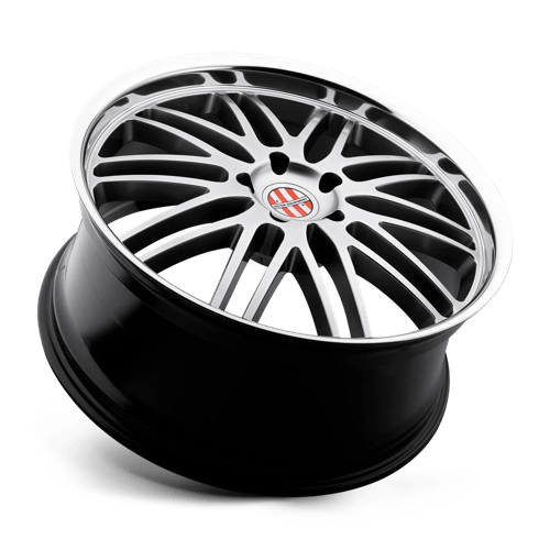 19" Victor Equipment LEMANS GLOSS BLACK W/ MIRROR CUT LIP 5X130