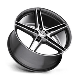 20X10 Mandrus BREMEN GLOSS GUNMETAL MIRROR CUT FACE 5X112