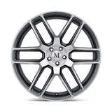 20X10 Mandrus OTTO GUNMETAL W/ MIRROR CUT FACE 5X112