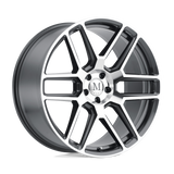 20X10 Mandrus OTTO GUNMETAL W/ MIRROR CUT FACE 5X112