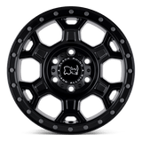 18" Black Rhino Hard Alloys MIDHILL MATTE BLACK W/ GUNMETAL BOLTS 6X130