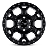 18X8 Black Rhino Hard Alloys MIDHILL MATTE BLACK W/ GUNMETAL BOLTS 6X130