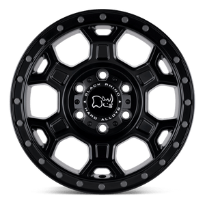 18X8 Black Rhino Hard Alloys MIDHILL MATTE BLACK W/ GUNMETAL BOLTS 6X130