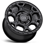 18" Black Rhino Hard Alloys MIDHILL MATTE BLACK W/ GUNMETAL BOLTS 6X130