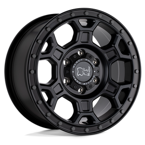 18X8 Black Rhino Hard Alloys MIDHILL MATTE BLACK W/ GUNMETAL BOLTS 6X130