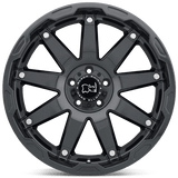 20X9.5 Black Rhino Hard Alloys OCEANO GLOSS GUN BLACK W/ SS BOLTS 6X139.7