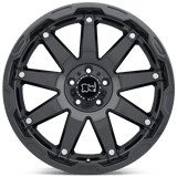 20" Black Rhino Hard Alloys OCEANO GLOSS GUN BLACK W/ SS BOLTS 6X139.7