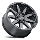 20" Black Rhino Hard Alloys OCEANO GLOSS GUN BLACK W/ SS BOLTS 5X127
