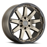 20X9.5 Black Rhino Hard Alloys OCEANO MATTE BRONZE W/ BLACK RING 6X135