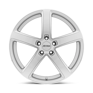 18X8 Petrol P2A SILVER W/ MACHINED CUT FACE 5X108