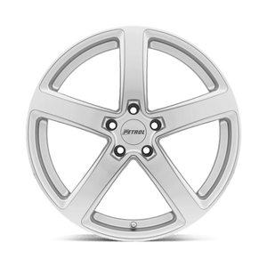 17" Petrol P2A SILVER W/ MACHINED CUT FACE 5X120