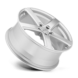18X8 Petrol P2A SILVER W/ MACHINED CUT FACE 5X100