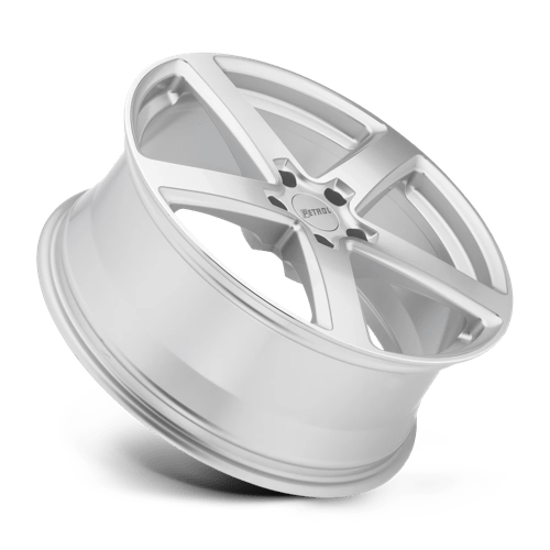 17" Petrol P2A SILVER W/ MACHINED CUT FACE 5X120