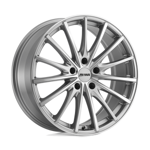 19" Petrol P3A SILVER W/ MACHINED CUT FACE 5X114.3