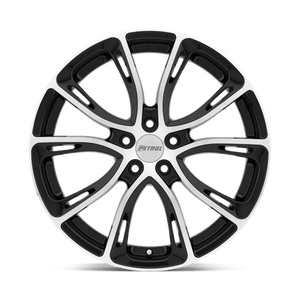 18X8 Petrol P5A GLOSS BLACK W/ MACH CUT FACE 5X114.3