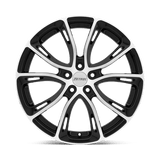 17" Petrol P5A GLOSS BLACK W/ MACH CUT FACE 5X108