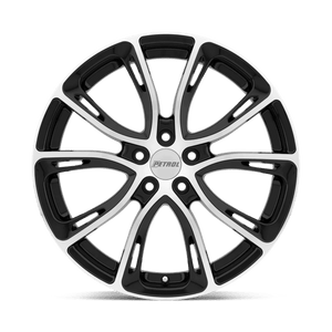 18" Petrol P5A GLOSS BLACK W/ MACH CUT FACE 5X114.3
