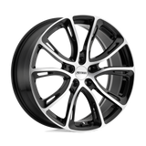 17" Petrol P5A GLOSS BLACK W/ MACH CUT FACE 5X100