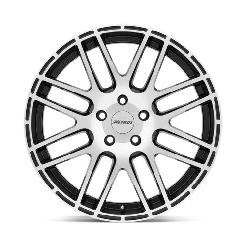 19" Petrol P6A GLOSS BLACK W/ MACH CUT FACE 5X112