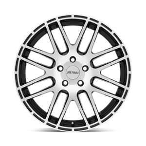 19" Petrol P6A GLOSS BLACK W/ MACH CUT FACE 5X100