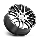 18" Petrol P6A GLOSS BLACK W/ MACH CUT FACE 5X112
