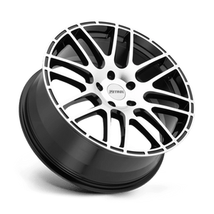 18" Petrol P6A GLOSS BLACK W/ MACH CUT FACE 5X112