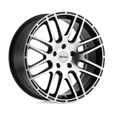 19" Petrol P6A GLOSS BLACK W/ MACH CUT FACE 5X100