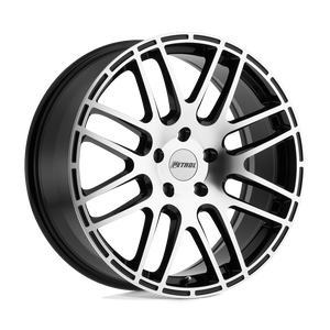 19" Petrol P6A GLOSS BLACK W/ MACH CUT FACE 5X100
