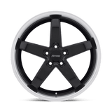 17X8 Petrol P1B GLOSS BLACK W/ MACH CUT LIP 5X114.3