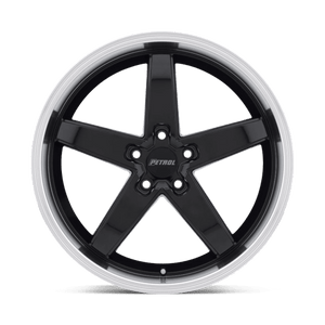 18" Petrol P1B GLOSS BLACK W/ MACH CUT LIP 5X114.3