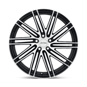 18X8 Petrol P1C GLOSS BLACK W/ MACH CUT FACE 5X114.3