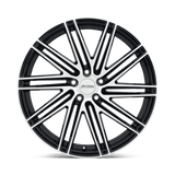 17" Petrol P1C GLOSS BLACK W/ MACH CUT FACE 5X105
