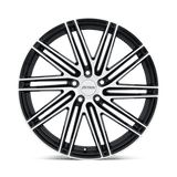 19X8 Petrol P1C GLOSS BLACK W/ MACH CUT FACE 5X120
