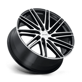 19X8 Petrol P1C GLOSS BLACK W/ MACH CUT FACE 5X108