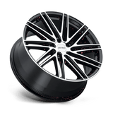 17" Petrol P1C GLOSS BLACK W/ MACH CUT FACE 5X120