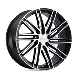 18" Petrol P1C GLOSS BLACK W/ MACH CUT FACE 5X120