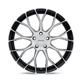 19" Petrol P2B GLOSS BLACK W/ MACH CUT FACE 5X112