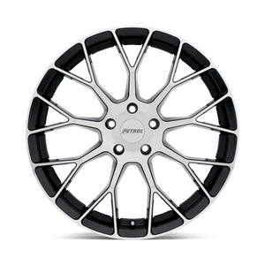 20" Petrol P2B GLOSS BLACK W/ MACH CUT FACE 5X112