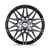 20" Petrol P3C GLOSS BLACK W/ MACH CUT FACE 5X114.3